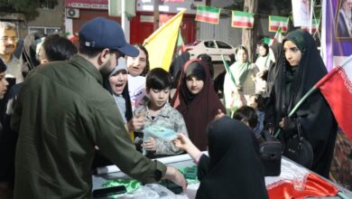 مشارکت ستاد اقامه نماز زنجان در تجمعان شبانه و توزیع محصولات فرهنگی