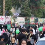 موکب ستاد اقامه نماز لرستان در روز عید غدیر و پوستر مسابقه نماز و ولایت