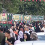 موکب ستاد اقامه نماز لرستان در روز عید غدیر و پوستر مسابقه نماز و ولایت