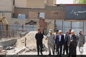 بازدید مسئولان از پروژه احداث مسجد و مجتمع فرهنگی دانشگاه فرماندهی و ستاد آجا
