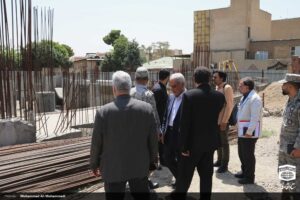 بازدید مسئولان از پروژه احداث مسجد و مجتمع فرهنگی دانشگاه فرماندهی و ستاد آجا