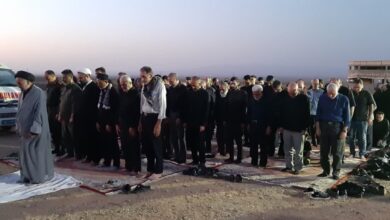 اقامه نماز جماعت در بین راهی های شهرستان نطنز اصفهان