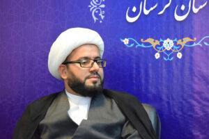 حجت الاسلام چراغی مدیر ستاد اقامه نماز لرستان در مراسم امضای تفاهم‌نامه همکاری میان ستاد اقامه نماز و اداره کل کانون پرورش فکری کودکان و نوجوانان استان لرستان