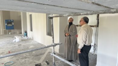 بازدید مدیر ستاد اقامه نماز استان و فرماندار سمنان از روند بازسازی نمازخانه فرمانداری