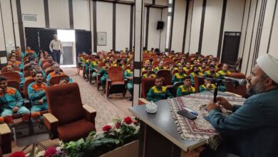 دوره آموزشی تبیین جایگاه معنوی نماز ویژه پاکبانان شهرداری بیرجند برگزار شد